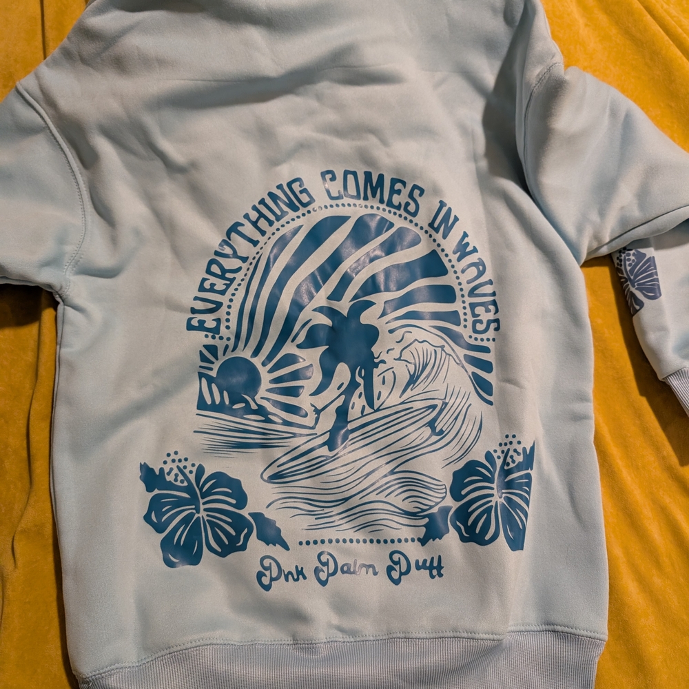 Blue Graphic Sweatshirt with Surf Design